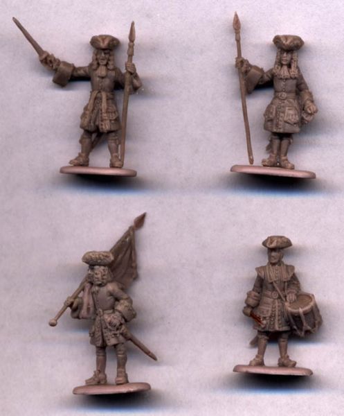 Französische Musketiere, feuernd, 1701-1714, 1:72