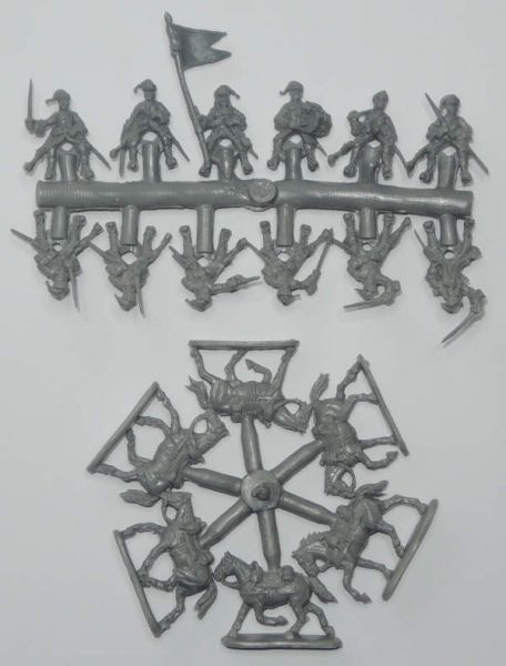Französische Dragoner, angreifend, 1701-1714, 1:72