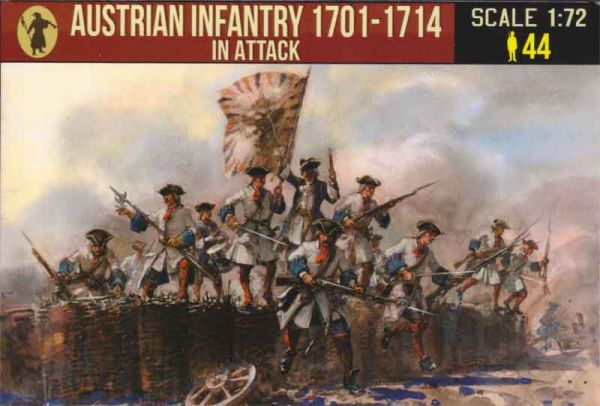 Österreichische Infanterie, im Angriff, 1701-1714, Spanischer Erbfolgekrieg, 1:72