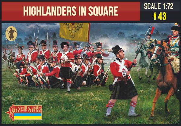 Highlander infantry, in square, napoleonic 1:72