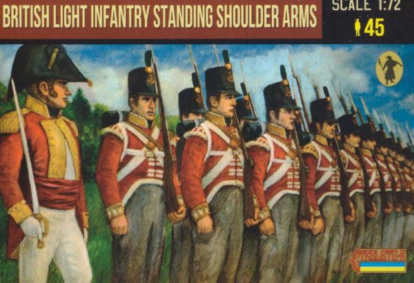 British light infantry, standing, shoulder arms, Napoleonic era, 1:72