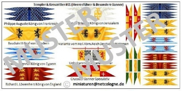 Ordensritter & Kreuzfahrer 01, Heeresführer und besondere Banner, 1:72