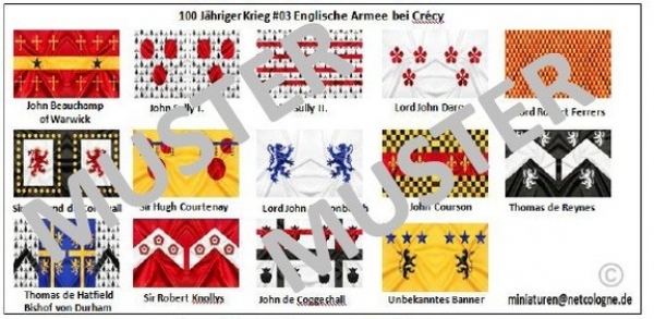 100 years War 03, English Army at Crecy, 1:72