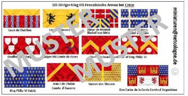 100 years War 05, French Army at Crecy, 1:72