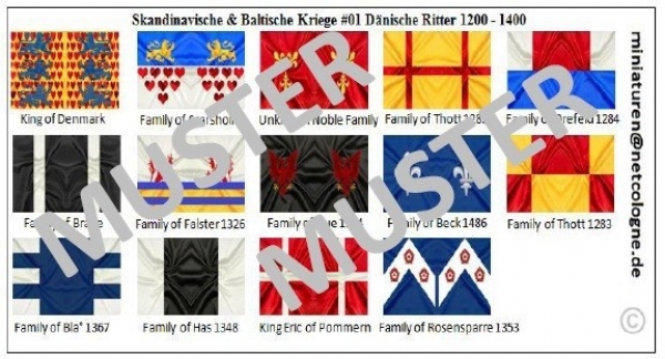 Skandinavische & Baltische Ritter 1200-1400 01, Dänemark, 1:72