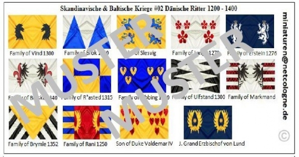 Skandinavische & Baltische Ritter 1200 -1400 02, Dänemark, 1:72