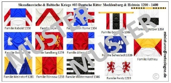 Skandinavische & Baltische Ritter 1200-1400 03,  Deutsche Ritter Mecklenburg & Holstein, 1:72