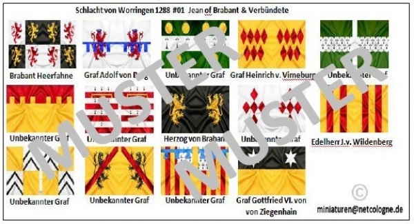 Schlacht bei Worringen 1288 01,  Brabant und Verbündete, 1:72