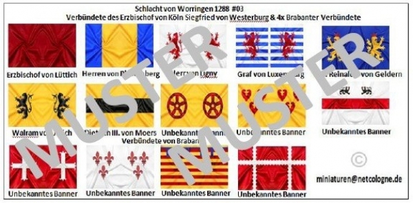 Schlacht bei Worringen 1288 03,  Verbündete des Erzbischof von Köln Siegfried von Westerburg & Brabanter Verbündete, 1:72