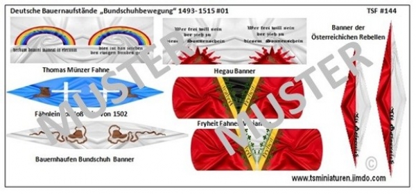Deutsche Bauernkriege "Bundschuhbewegung" 1493-1515 01, Fahnen 1:72