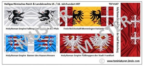 Fahnen Heiliges Römisches Reich / Landsknechte 15./16. Jh. 07, 1:72