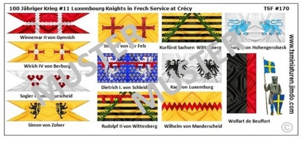100 Jähriger Krieg 11 Luxemburgische Ritter in farnzösischem Dienst (2) bei Crécy, 1:72