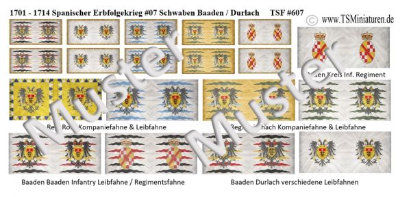 Schwaben-Durlach, Spanischer Erbfolgekrieg 1701-1714 07, Fahnen 1:72