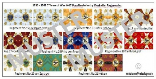 Prussia, Musketeer Regiments, 7 years war 16 ,1:72