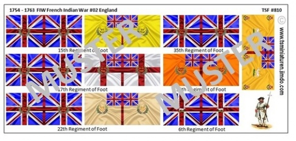 1754 - 1763 French Indian War 02 England, Fahnen 1:72
