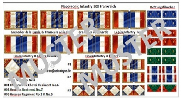 Französische Infanterie / Napoleonische Infanterie 08, Fahnen 1:72