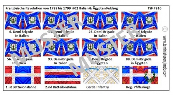 Französische Revolution 1789-1799 02, Fahnen 1:72