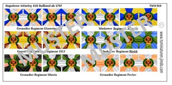 Rußland Infanterie/ Napoleonische Epoche #20, Fahnen 1:72