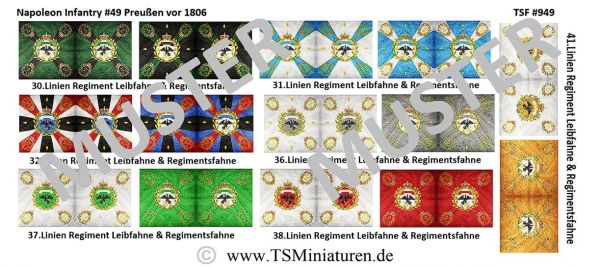 Preussische Infanterie vor 1806 / Napoleonische Infanterie 49, Fahnen 1:72