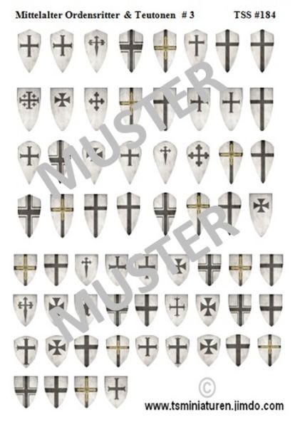 Shields Order Knights & Teutonic Order 03, 1:72