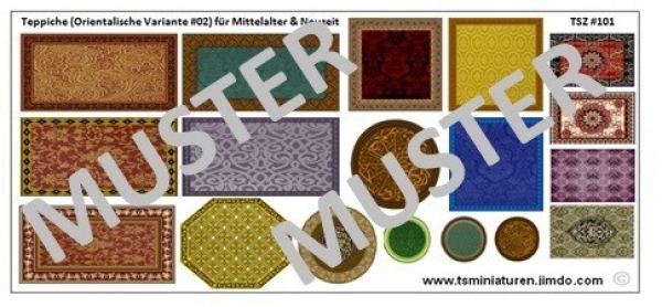 Teppiche (Orientalische Variante 2) für Mittelalter und Neuzeit, 1:72