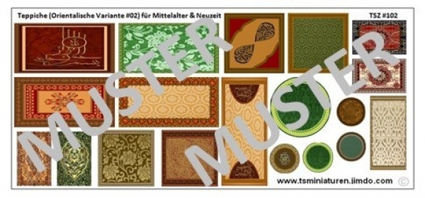 Teppiche (Orientalische Variante 3) für Mittelalter und Neuzeit, 1:72