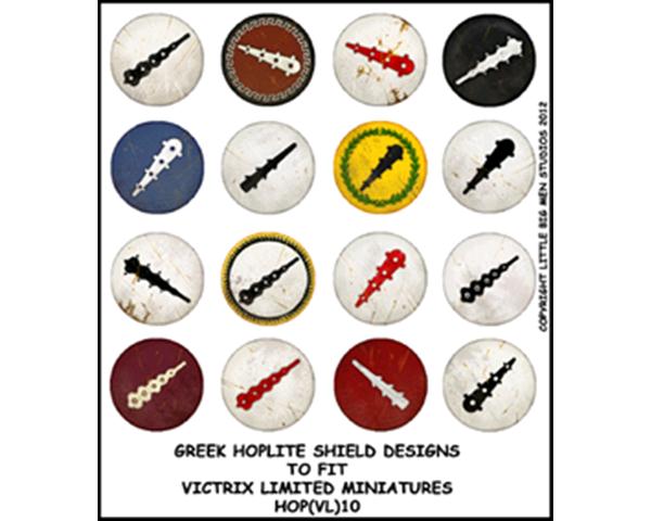 Griechische Hopliten Schildtransfers 10 (28mm)