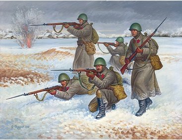 Russische Infanterie, Winteruniform (1/72)