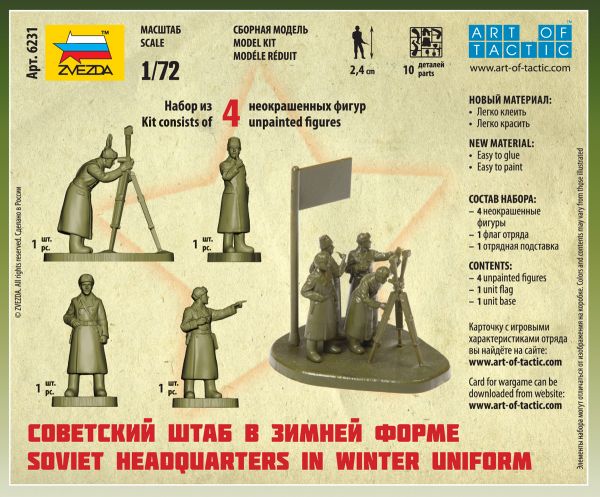 Sowjetische HQ-Einheit in Winteruniform, 1:72