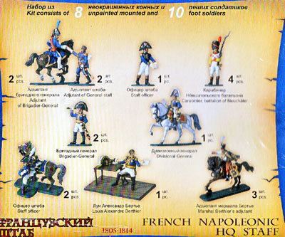Französischer napoleonischer Generalstab, 1:72