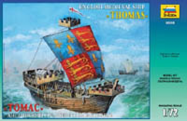Englisches Mittelalterliches Schiff "Thomas", Kogge, 1:72