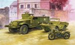 M3 Half Track +  Amphibischer Jeep + Motorrad(1:72)