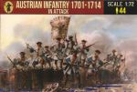 Österreichische Infanterie, im Angriff, 1701-1714, Spanischer Erbfolgekrieg, 1:72
