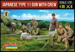 Japanische TYPE 11 Kanone mit Bedienung,  2. Weltkrieg, 1:72