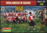 Highlander infantry, in square, napoleonic 1:72