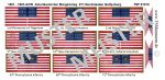 Amerikanischer Bürgerkrieg / ACW 11, Union /Nordstaaten, Gettysburg, Fahnen 1:72
