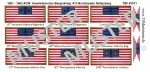 Amerikanischer Bürgerkrieg / ACW 12, Union /Nordstaaten, Gettysburg, Fahnen 1:72